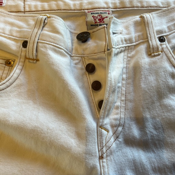True Religion 112790 White Jeans Size 32 x 32 Button Fly - Picture 6 of 8